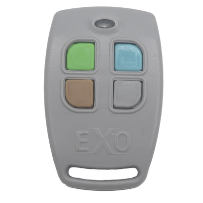 DACE TM4 Grey Remote with 4 buttons (grey, brown, green and blue) with EXO printed on the front
