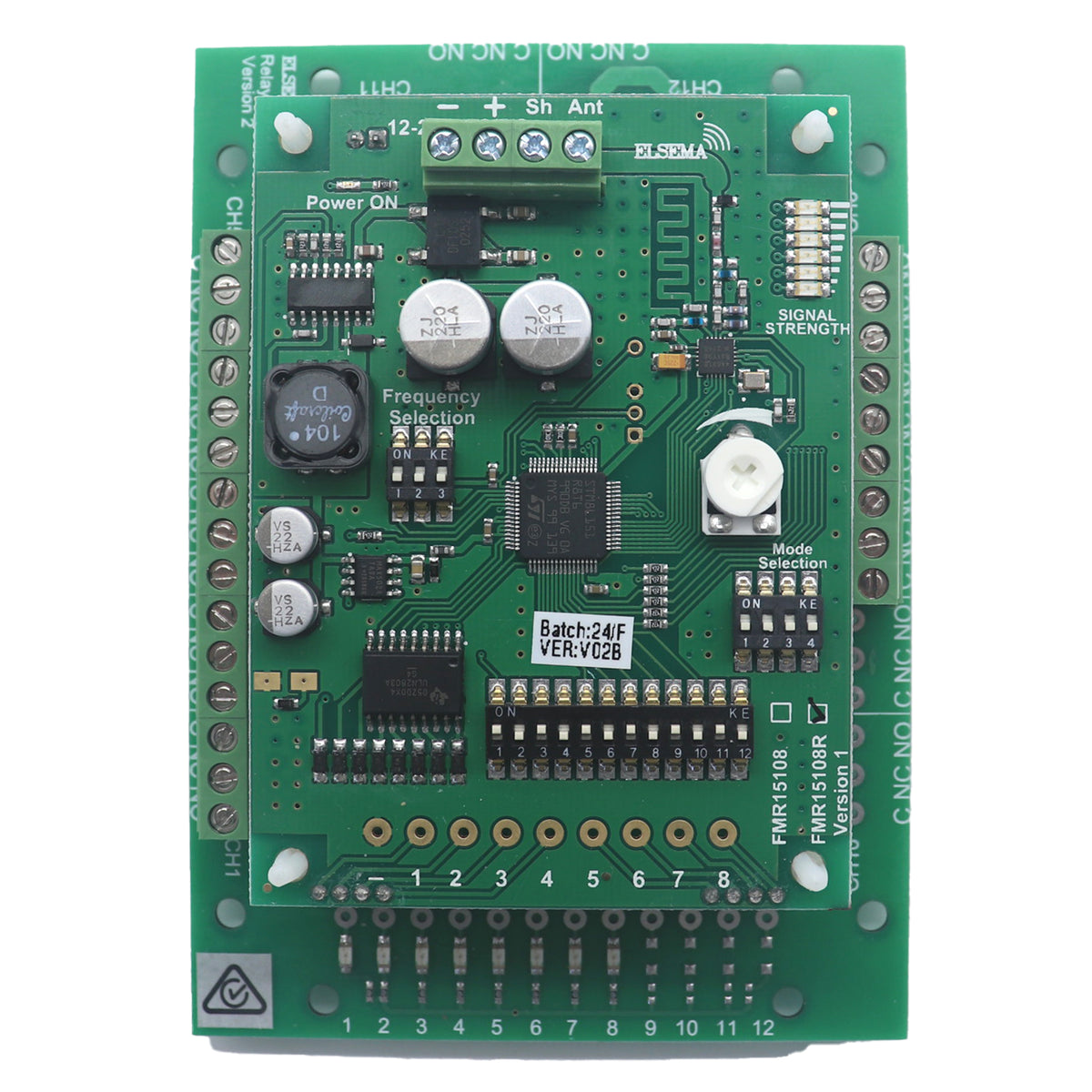 Elsema FMR15108R 151MHz 8-channel long range receiver with relay outputs