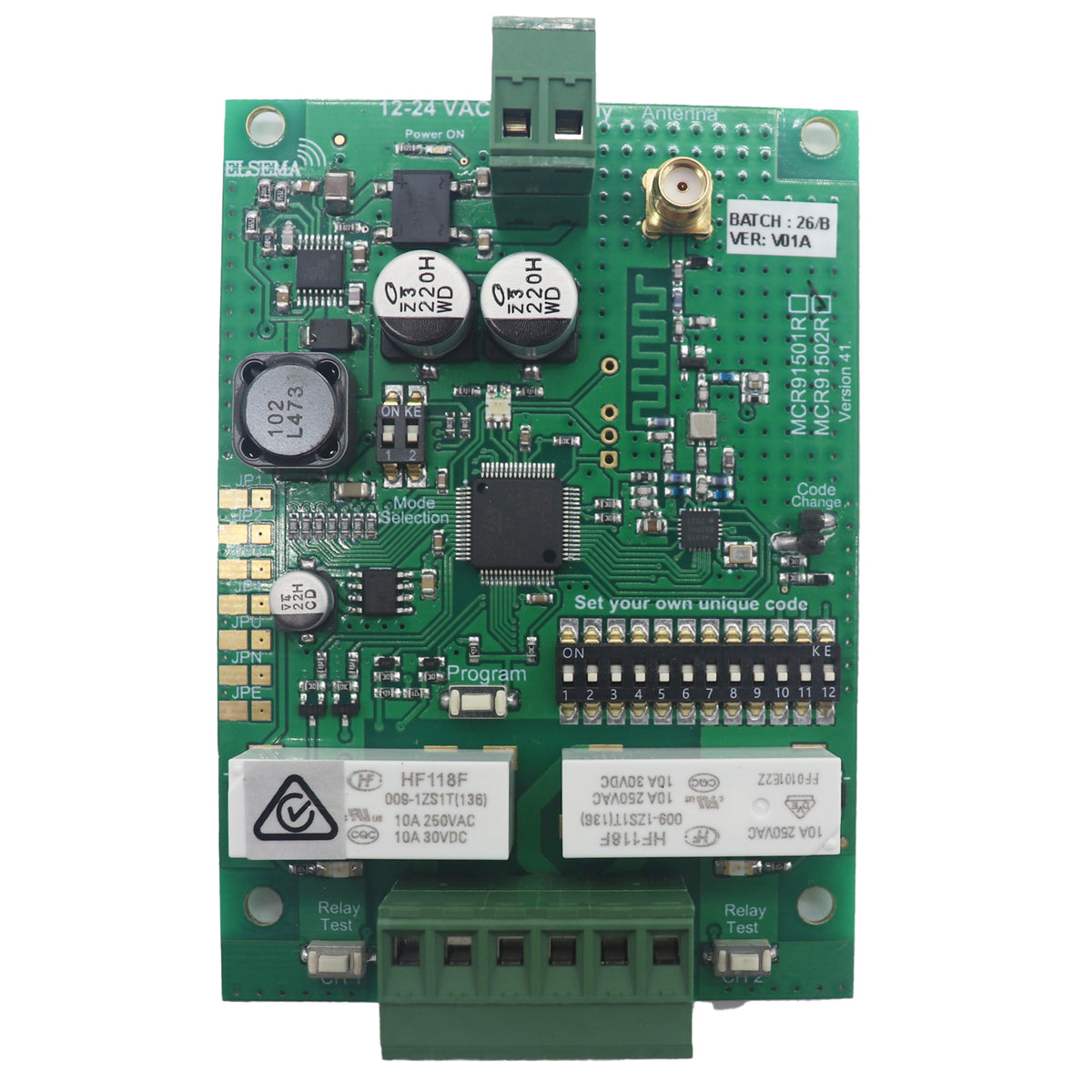 Elsema MCR91502R Multicode receiver dimensions