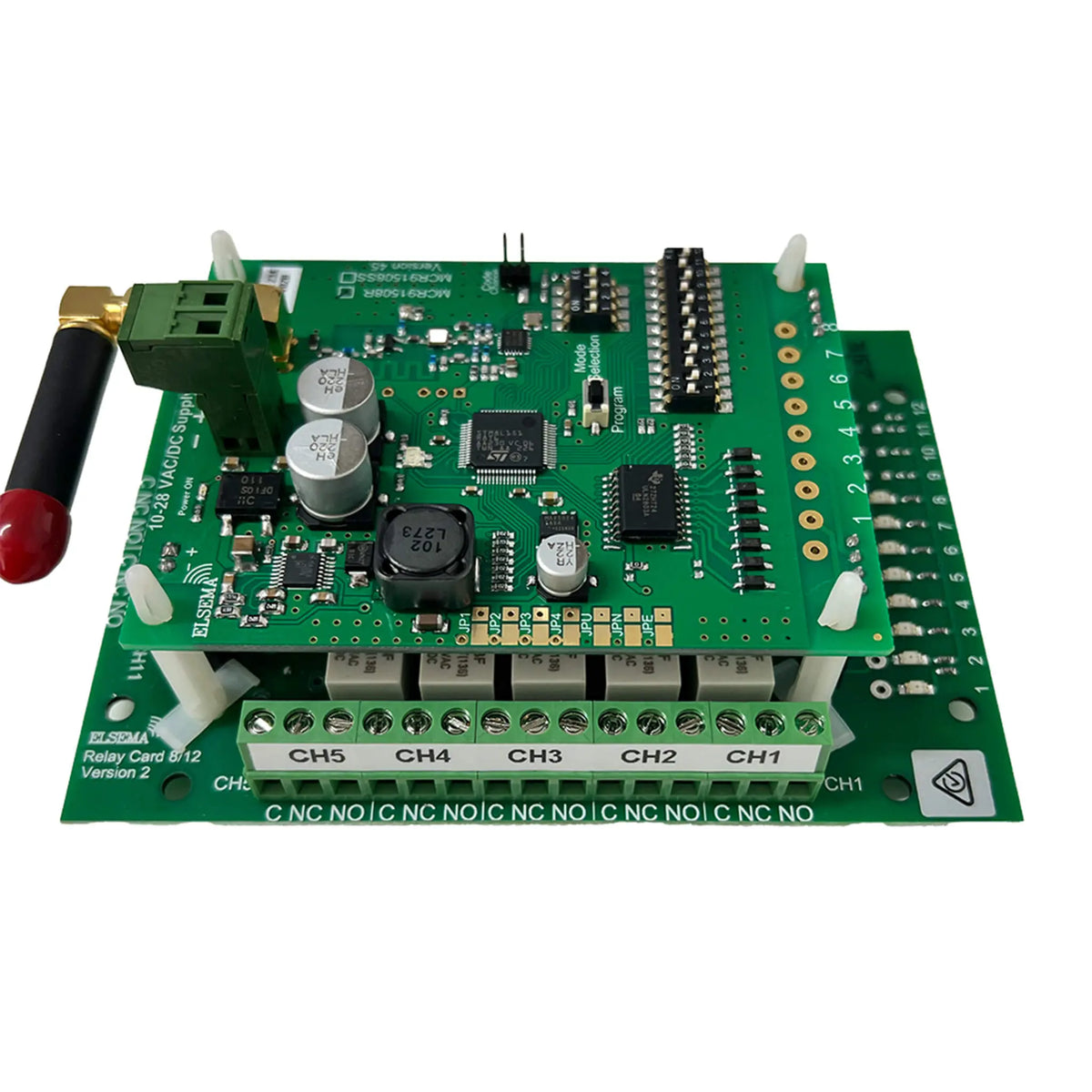 Elsema MCR91508R relay outputs and wiring terminals