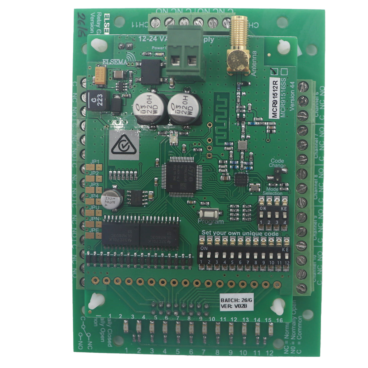 Elsema MCR91512R 12 channel relay receiver board