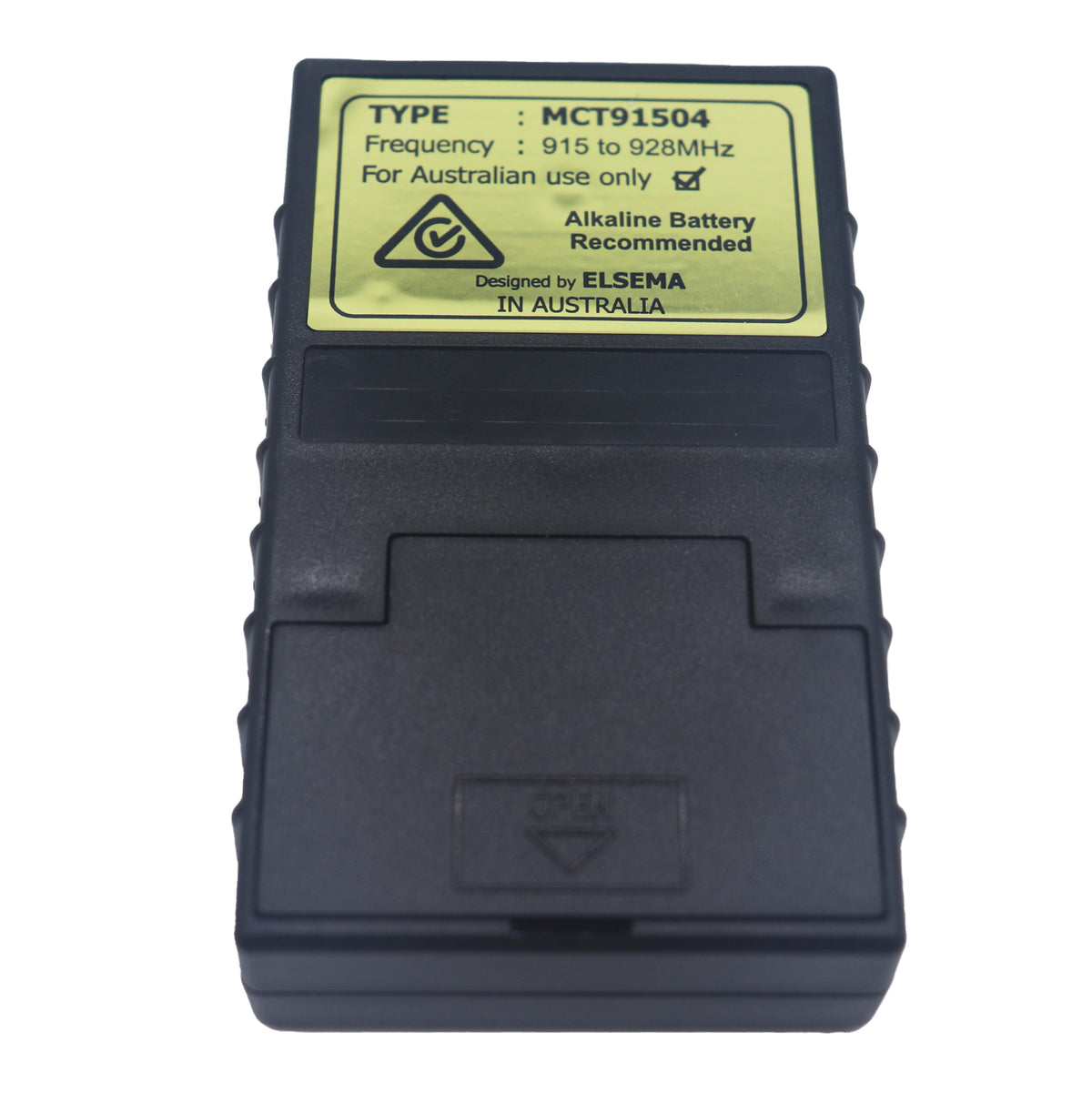 Elsema MCT91504 Multicode remote back view