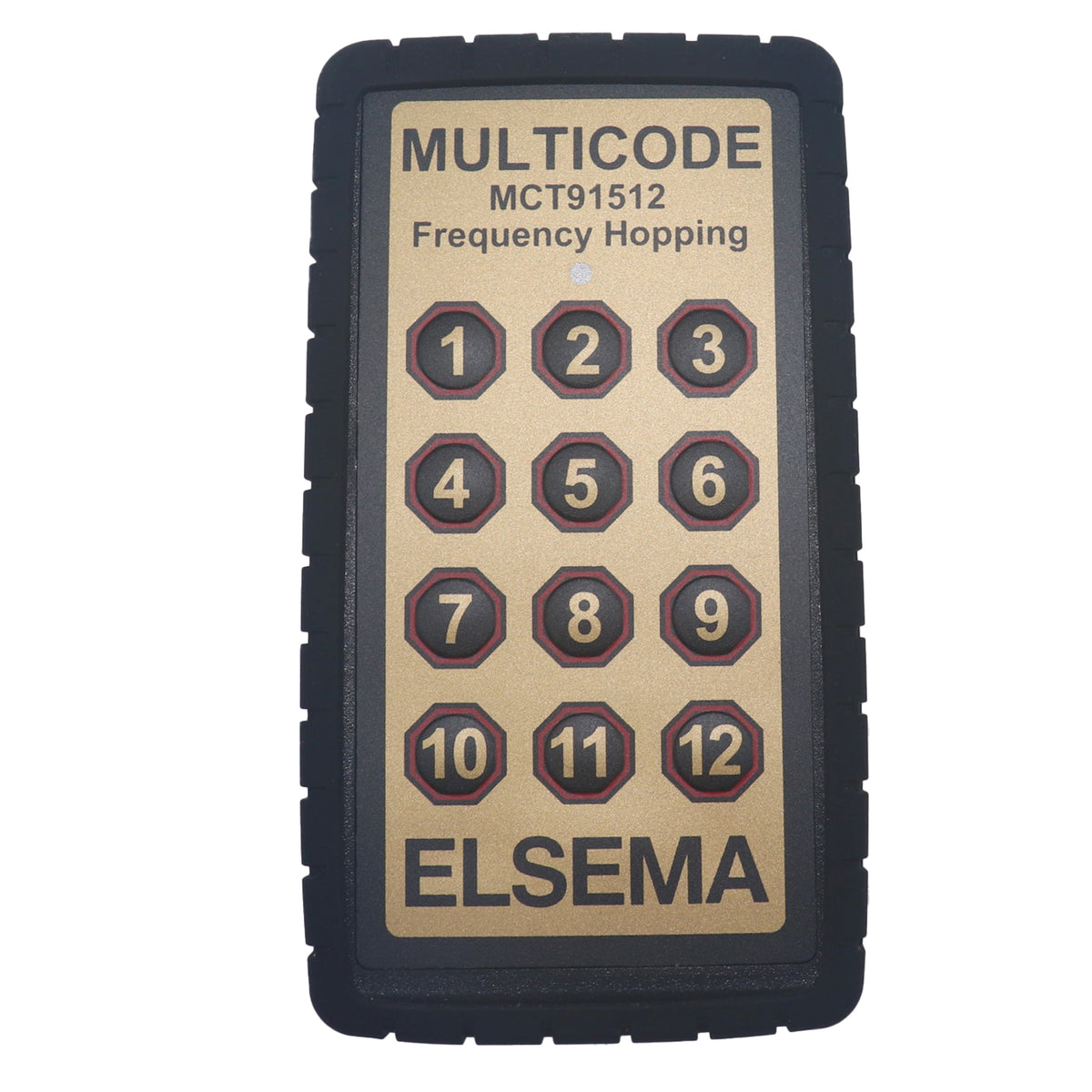 Elsema MCT91512 12 button Multicode remote with Rubber boot