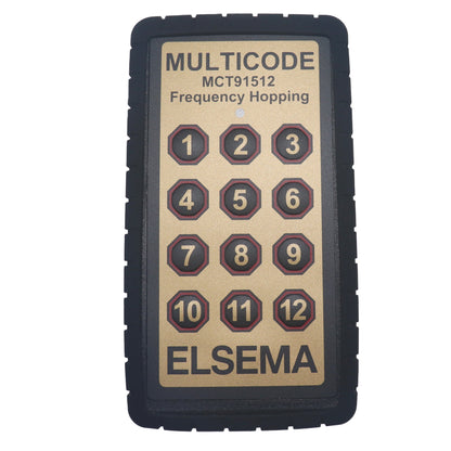 Elsema MCT91512 12 button Multicode remote with Rubber boot