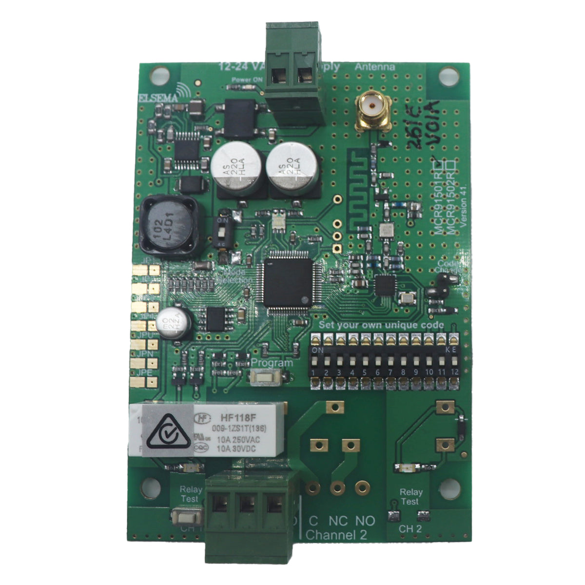 Elsema Multicode 915MHz receiver with 12 way code switch