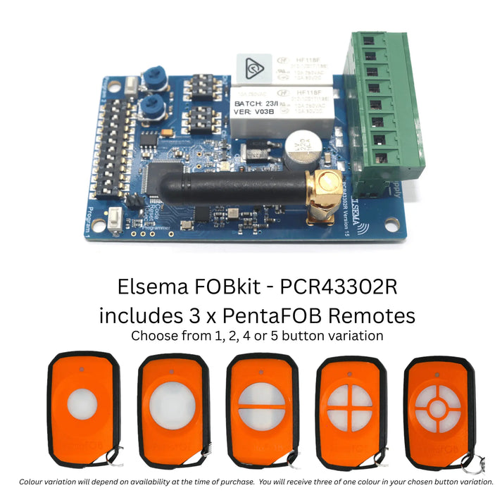 Elsema PentaFOB Kit | PCR43302R Receiver + 3 Remotes – Retro Remotes