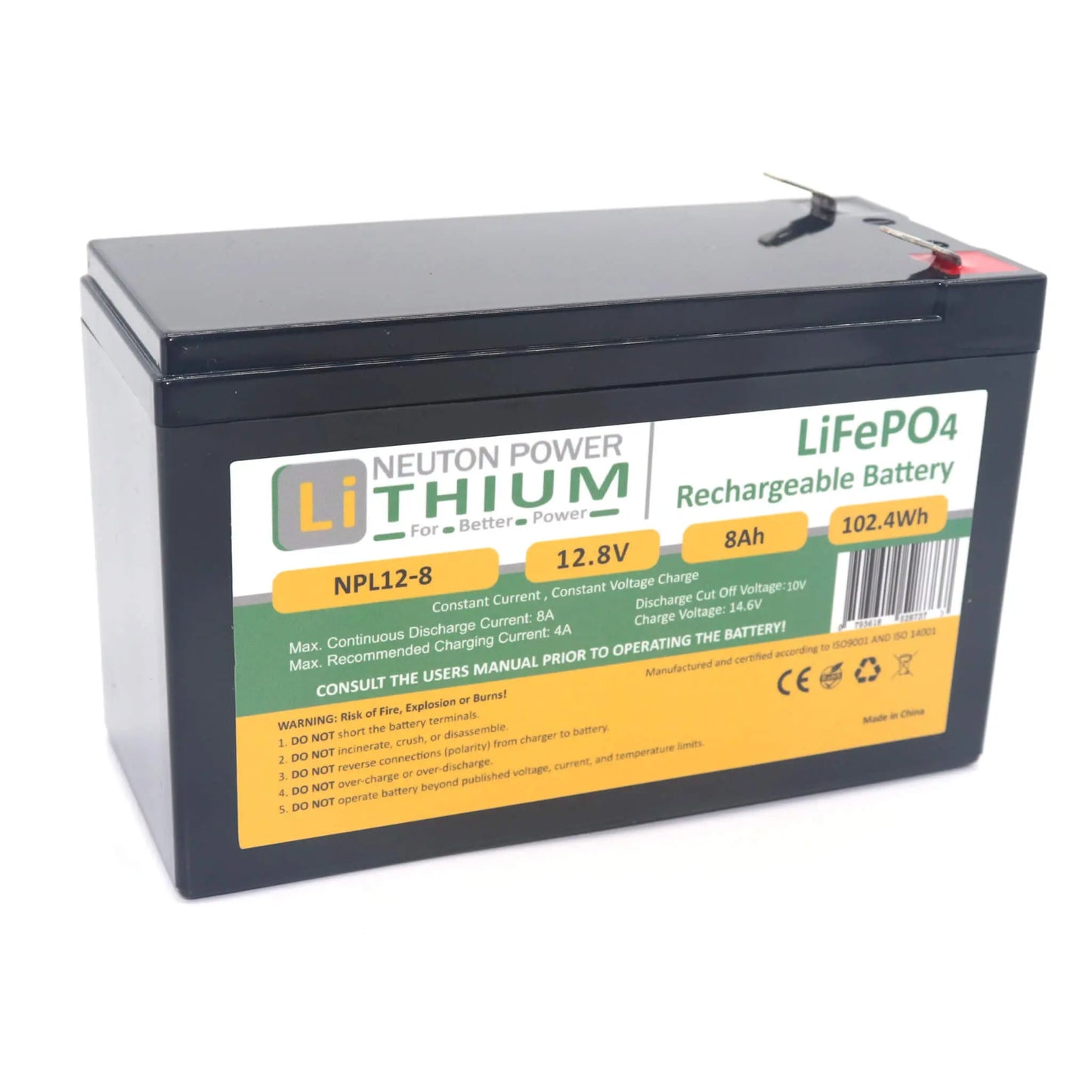 Lithium LIFeP04 rechargeable battery