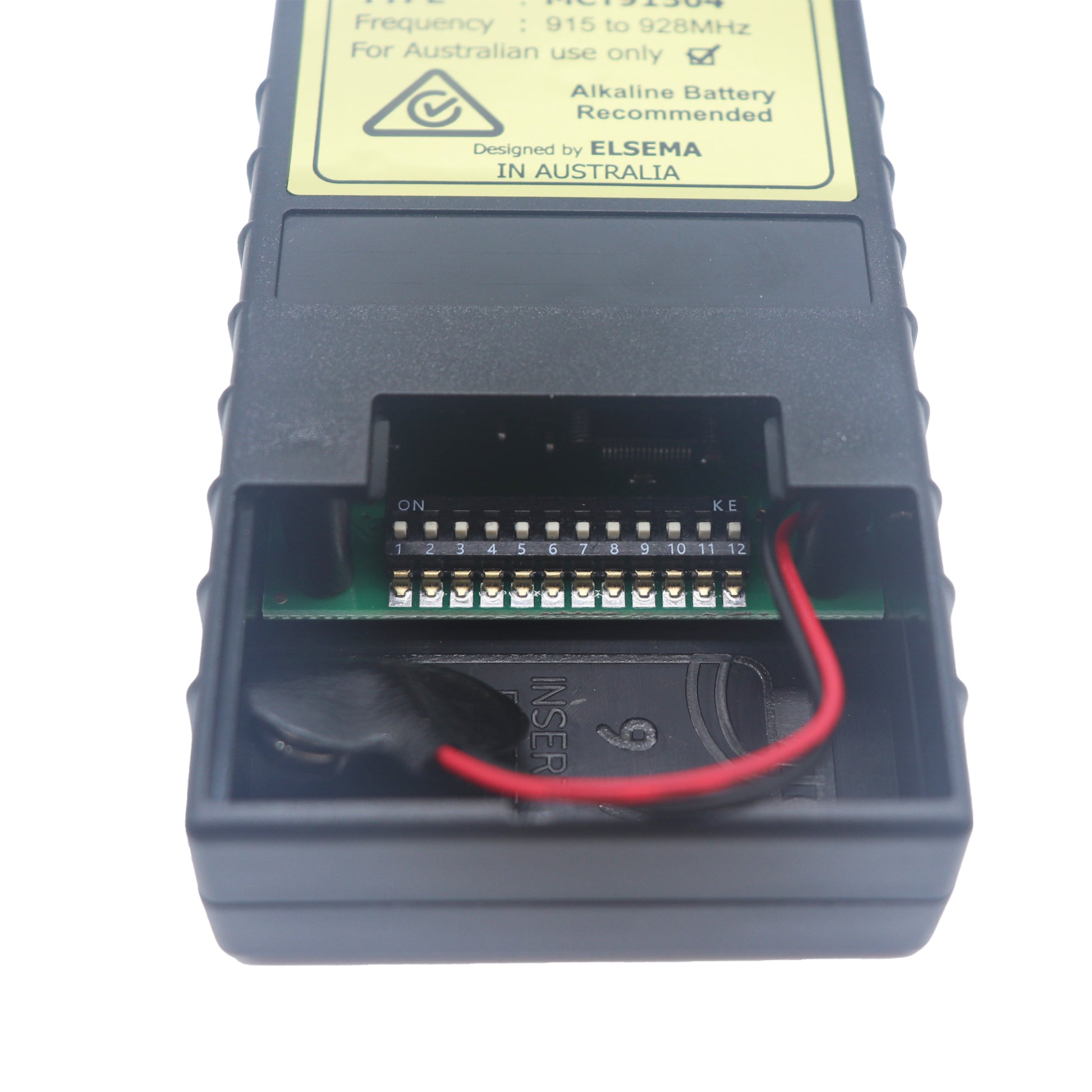 Elsema MCT91504 Multicode remote battery and coding view