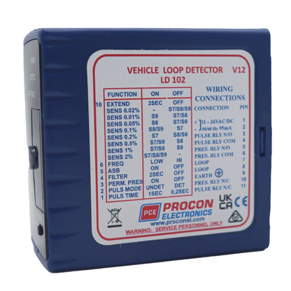 Procon LD102 single channel loop detector install data

