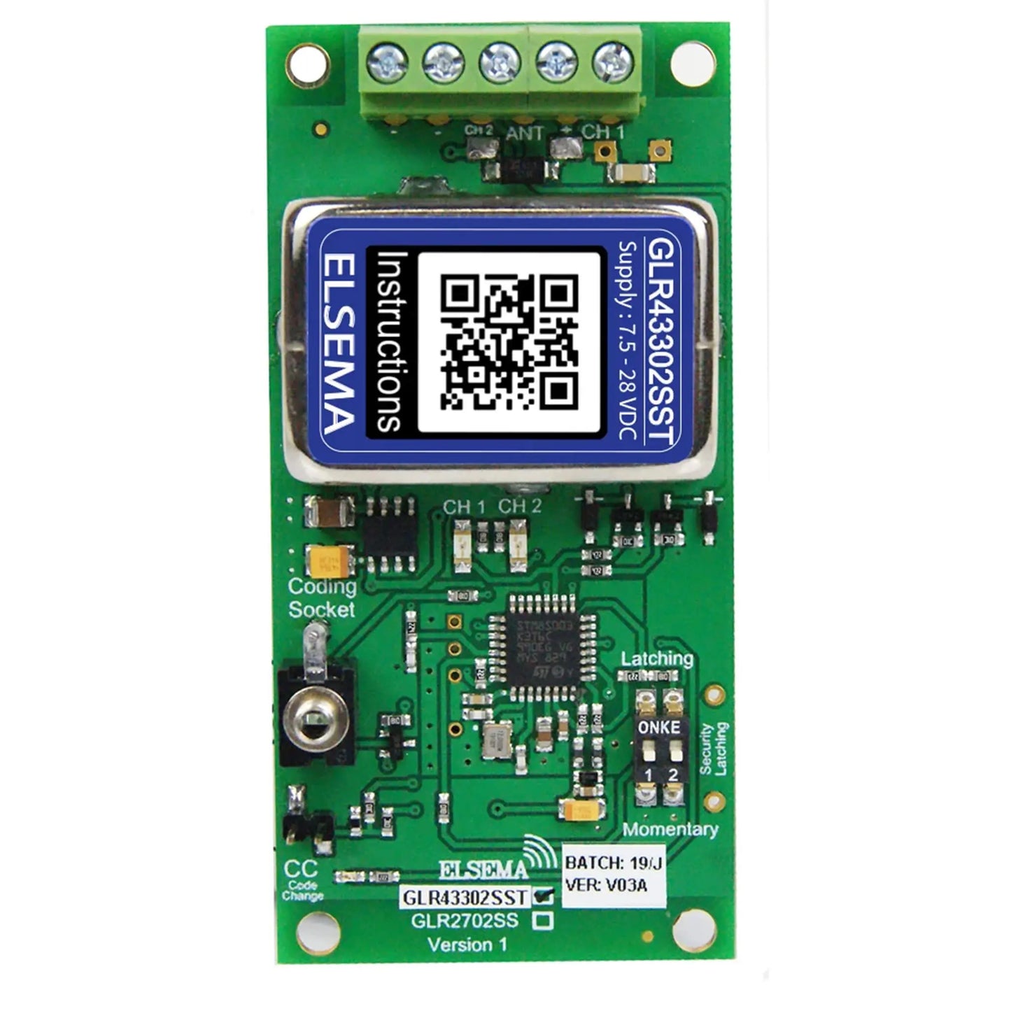 Elsema GLR43302SST Receiver with Open Collector and Terminal Block Elsema