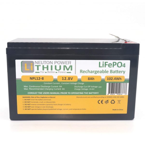 Lithium 12V 8 AaH LIFePO4 Battery