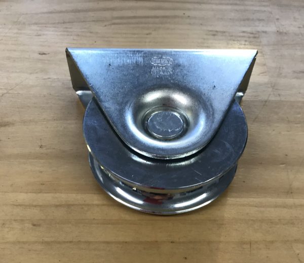 Gate Wheel W/ External Bracket 90mm Dia - Single Bearing