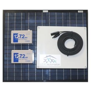 LEXO 24v Solar kit with 40w Panel 2 x 7.0ah Battery