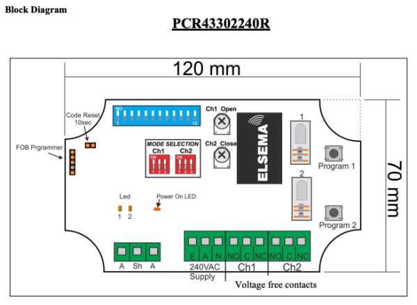 Elsema Penta PCR43302240R - 240V 2 Channel Receiver - Image 7