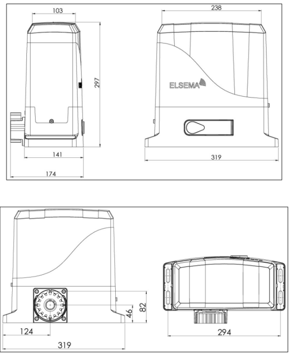 Elsema iS900Solar Sliding Gate Kit with Solar Charger and Battery - Image 8