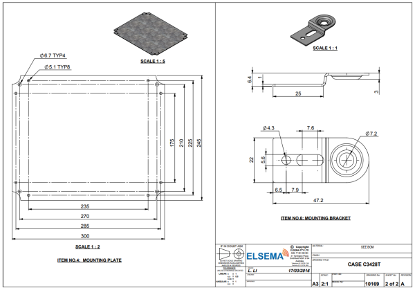 Elsema C3428T Enclosure with Transparent Lid - Image 3